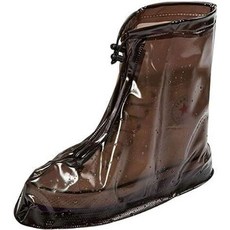 利雨 中筒PVC輕巧防滑雨鞋套, 咖啡色, 1雙
