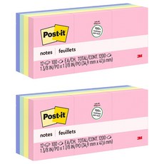3M Post-it 利貼 653-12 環保便條紙 RPA 自黏便條紙, 混合色, 2個, 1200張