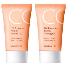 Beudiani UV Protector Primer Toning CC Cream SPF50+ PA++++ 50ml, 單一顏色, 2個
