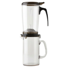 Middi 咪蒂 快速沖茶杯組 SGS檢測 耐熱性佳 耐溫-20~120度C, 透明色 + 黑色, 600ml, 1組