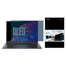 YADI 亞第 插卡隱貼 水之鏡防窺片 16 吋16 : 10 Acer Swift Go 16專用, 透黑色, 1片