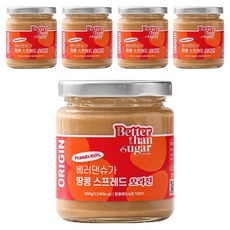 베러댄슈가 땅콩 스프레드 오리진, 5개, 200g