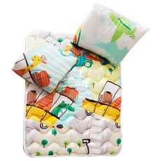 AGAPE 亞加貝 兒童睡墊三件套 - MIT台灣製 100%舒柔棉, 翻山越嶺