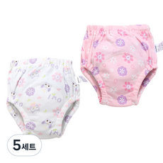 베베니즈 유아용 큐트패턴 배변훈련 팬티 2종 세트, 부엉이, 5세트