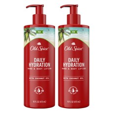 올드스파이스 데일리 하이드레이션 핸드 앤 바디로션 위드 코코넛오일, 473ml, 2개