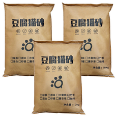 豆腐貓砂, 快速結團 低粉塵 10kg 竹炭, 25L, 3袋