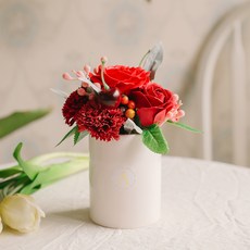 ASPASIA Leyla Health Wish 康乃馨香皂花中心裝飾品, 紅色的, 1個