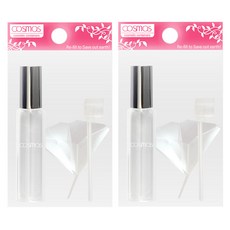 台灣 COSMOS 玻璃滾珠香水瓶 10ml, 透明色, 2組
