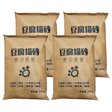 豆腐貓砂, 快速結團 低粉塵 10kg 竹炭, 25L, 4袋