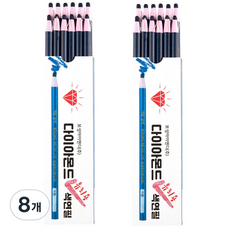 BOSUNG IND 鑽石玻璃用色鉛筆 藍色 12入, 1色, 8個