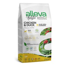 alleva 艾雷雅 草本呵護無穀系列 犬飼料 適用小型 + 成犬, 鮮雞鮮鴨 + 蘆薈人參, 2kg, 1袋