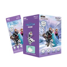 FROZEN 冰雪奇緣KF94立體防塵口罩 S號, 白色, 1入, 30包