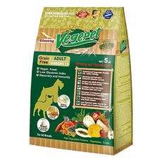 VegePet 維吉 成犬 專業級無榖狗食 人參, 植物蛋白, 5lb, 1袋
