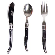 장네론 라귀올 선물패키지 케이크 3종 세트, 마블블랙, 스푼 + 포크 + 버터나이프 + 선물 패키지, 1세트