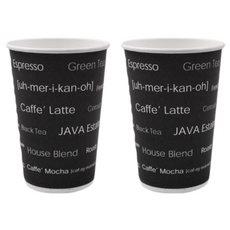 黑色英文紙杯 13oz, 1入, 200個