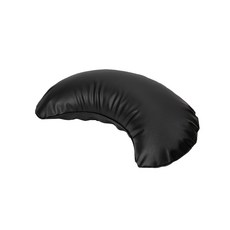 EmonG 人造皮革半月形靠墊, 黑色