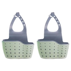 케이셀렉션 No 접착 씽크대 수세미걸이 거치대, 그린, 2개