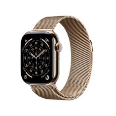 Apple 2025 애플워치 11, 골드, 42mm, GPS+Cellular, 티타늄,골드/골드 밀레니즈 루프, Loop