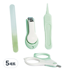 도산마켓 유아용 손톱깎이 4종 세트, 민트, 5세트