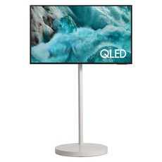 삼성전자 4K UHD QLED TV + 무빙스탠드 라이트 화이트 세트 방문설치, 108cm(43인치), KQ43QF7AAFXKR(TV), HA-MTS1S43WHT(스탠드), 이동형 스탠드