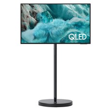 삼성전자 4K UHD QLED TV + 무빙스탠드 스탠다드 블랙 세트 방문설치, 108cm(43인치), KQ43QF7AAFXKR(TV), HA-MTS2S43BLK(스탠드), 이동형 스탠드