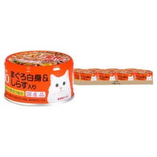 INABA CIAO 啾嚕 貓用 旨定罐, 白身鮪魚 + 吻仔魚, 85g, 24罐