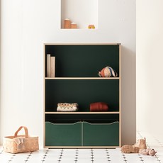 소르니아 롤리 교구장 3단 + 롤리 수납박스 2p, 딥그린