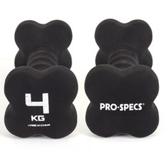 PRO-SPECS 橡膠啞鈴, 4kg, 2入