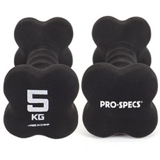 PRO-SPECS 橡膠啞鈴, 5kg, 2個