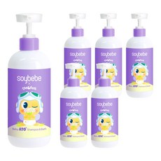 soybebe x 神秘公寓 Ato 嬰幼兒洗髮沐浴多合一潔膚露, 470ml, 6個