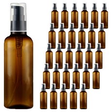 化妝品精華油按壓空瓶容器 100ml, 棕色(容器), 40個