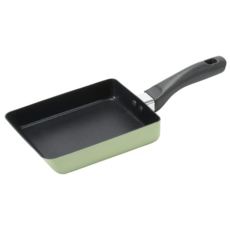 PEARL LIFE 珍珠金屬 Deliche 氟塗層煎蛋鍋 僅限明火使用 HB-8785 綠色, 18cm, 1個