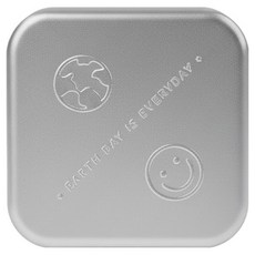 Kiddo Earth 雙層瀝水旅行皂盒, 1個, 銀色