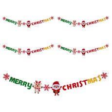 葉子小舖 聖誕拉旗, D老人麋鹿字母拉旗 多色, 5個