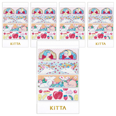 KING JIM KITTA 隨身攜帶和紙膠帶 可撕式 對稱 KITM002, 北澤平祐設計款 KITM002, 5個