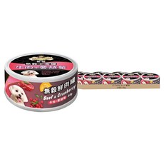 LV PRIME BLUE 藍帶精選 全齡犬用無穀鮮肉主食罐, 24個, 80g, 牛肉+蔓越莓