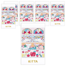KING JIM KITTA 隨身攜帶和紙膠帶 可撕式 對稱 KITM002, 北澤平祐設計款 KITM002, 6個