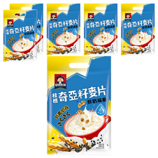 QUAKER 桂格 奇亞籽麥片 特濃鮮奶減糖, 280g, 6袋