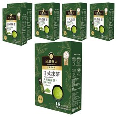 台灣茶人 正能量系列 日式頂級抹茶粉 隨身包, 低溫研磨，冷熱水沖泡, 2g, 18包, 6盒