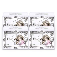 Chung-dam 蝶翼型衛生棉, 8片, 4包, 夜用型(32cm)