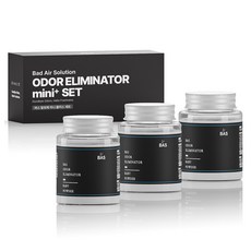 Bad Air Solution 迷你除臭劑Plus 3入 嬰兒爽身粉香, 1套, 160g