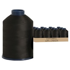 COTTONVILL 高級縫紉機線 2入套裝 45'S/2 1700公尺 100%聚酯纖維, C099, 12件