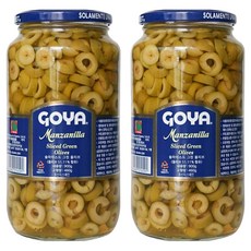 고야 슬라이스드 그린 올리브, 2개, 900g