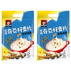 QUAKER 桂格 奇亞籽麥片 特濃鮮奶減糖, 280g, 2袋