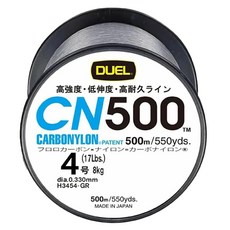 DUEL CN500 CARBONYLON 碳纖尼龍複合線 500m 藍色 高強度耐磨, 1個