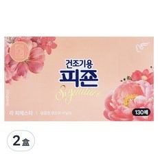 碧珍 香氛柔軟烘衣紙，130張，高濃縮花香精華，防靜電, 2盒