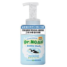 Dr.NOAH 孩童臉髮身體用泡沫型沐浴露 無香, 1瓶, 500ml