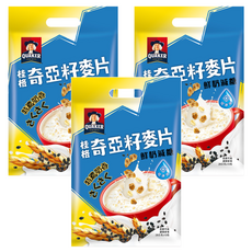 QUAKER 桂格 奇亞籽麥片 特濃鮮奶減糖, 280g, 3袋