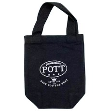 波特環保杯袋/手提袋 布面厚實 精緻工藝 耐用好洗, 黑色, 1個