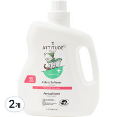 ATTITUDE 艾特優 衣物柔軟精 無香, 2L, 2個